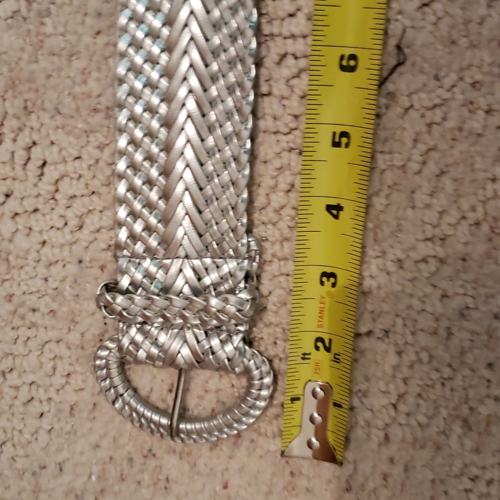 44in braided/woven silver belt. Excellent condition. - Picture 4 of 4